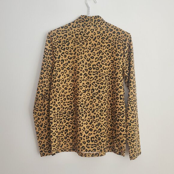 KAREN SCOTT for Macy's Leopard Print Mock-Turtleneck Top 60% cotton Size Small - Picture 4 of 6